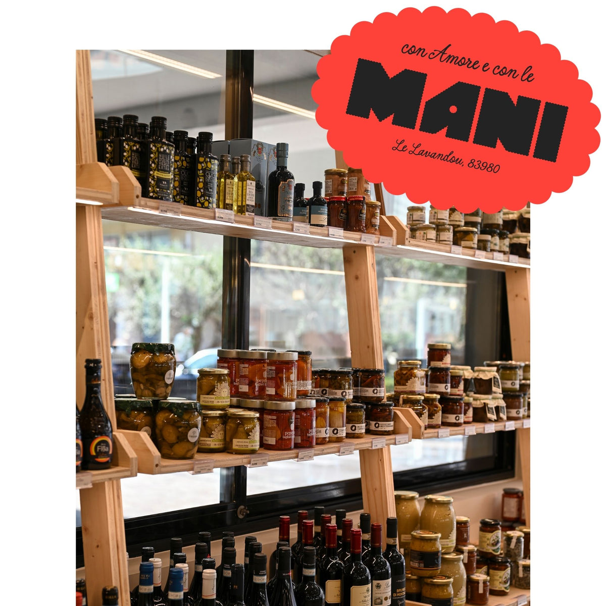 Large choix de produits italiens chez mani lavandou