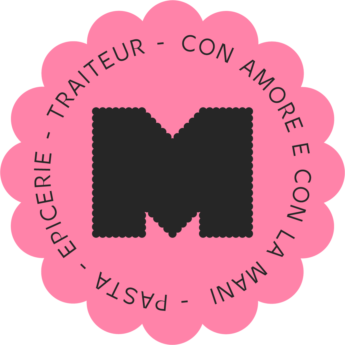 Logo rose mani traiteur et épicerie